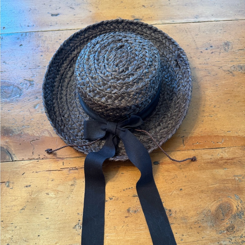HELEN Kaminski Sun Hat 100% Raffia
Dark Brown Woven Black Cotton
Ribbon
